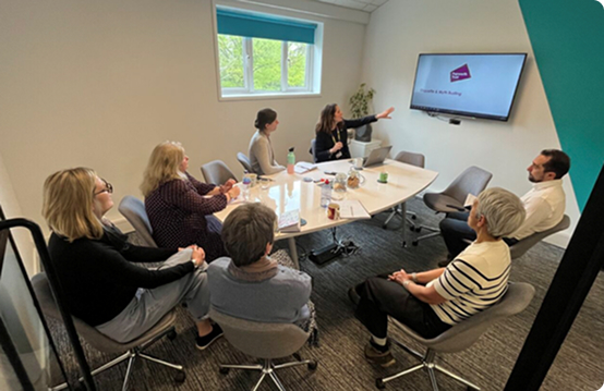 An image of Fleur running a Lunch and Learn session